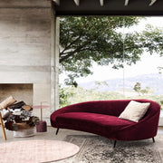 Sofá de 2 plazas Seraphin Wine efecto terciopelo