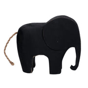 Elefante grande de madera negro yo-3158a cm 28x8H25