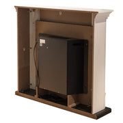 Chimenea eléctrica Chimenea en madera de madera blanca 107x24x95.2