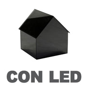 Linterna led casa cristal cm30x29,5h31,5