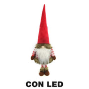 Gnomo de tela con led rojo cm30x20h90