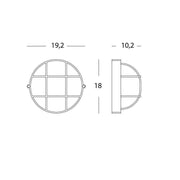 Línea de jaula industrial redonda blanca de techo pequeño