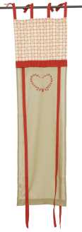 Cortina de ventana de tela ro beige. re-0648cm. 45x160