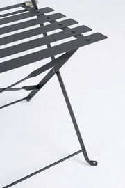 Juego de jardín bistrot antracita mesa y sillas bizzotto