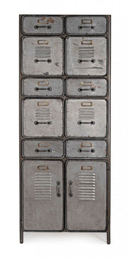 Cómoda Store con 2 puertas y 10 cajones de estilo industrial cm 169h