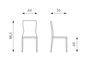 Silla en polipiel blanca