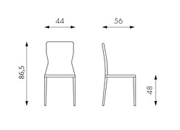 Silla en polipiel blanca