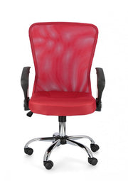 Silla de oficina BRISBANE roja regulable en altura