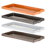 Platillo elegante y espacioso para macetero rectangular grande, color capuchino - BAMA