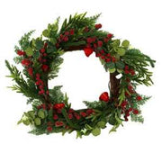 Corona plástica roja redonda cm ø50