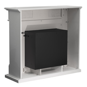 Chimenea de bioetanol Bioethanne desde el suelo Truman White Marble Effect L108 X P32 X H102