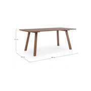 Mesa de exterior de madera GLASGOW FSC 180x90x h75 cm
