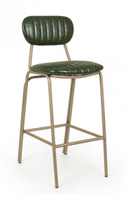 Taburete de bar vintage verde oscuro Addy 41x51x100h cm