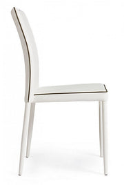 Silla Achille con estructura de acero blanco