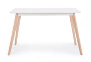 Mesa de madera blanca Michelangelo 120 x 80 cm