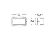 Aplique E27 línea grafito blanco