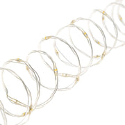 Cadena 500 MicroLED Bobina 25m blanco cálido con cable plata transparente