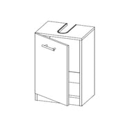 Mueble bajo Solo11 puerta reversible blanca