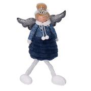 Ángel sentado en tela azul cm20x12h46