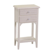 Gabinete de madera Nuremberg 2 cajones + 1 tapa crema cm37x26h70