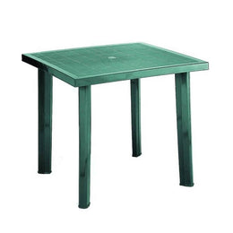 Mesa plastico verde 80x75x72h cm. Escama