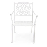 Silla de exterior Ivrea blanca con reposabrazos