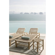 Taburete de exterior en teca natural LAMPOK 38x38x h45 cm