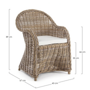 Sillón con cojín Martin New Natural