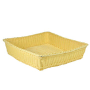 Cesta expositora cuadrada de poliratán natural cm40x40h10
