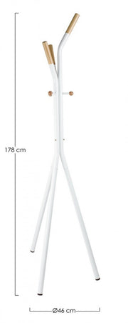 Perchero acero blanco ALAIN 46x46x h178 cm