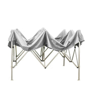 3 x 3 Gazebo plegable blanco blanco cubierto de PVC impermeable
