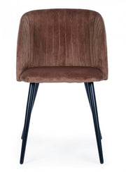 Silla Queen acero terciopelo óxido 53 x 57 x 81,5 cm