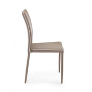 Silla moderna de polipiel gris paloma