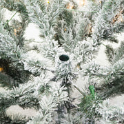 Árbol nevado de Tallin 851 ramas 230 LED verdes cm ø97h180
