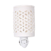 Quemador de esencias tapón cerámico perforado blanco 10,3x7,2h14 cm
