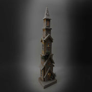 Casa de madera con led natural cm14x12h69