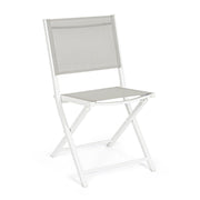 Silla plegable Hilde blanca para exterior