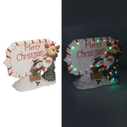 Escrito en resina blanca roja con led cm45x12h36