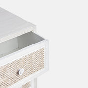 Cómoda 5 cajones MONTIEL estilo rústico blanco antiguo 72,5h cm