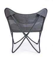 Sillón mariposa camping gabicce gris 77,5x81x89h cm