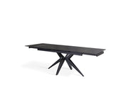 Mesa extensible negro mate 90 cm x 160-240 cm H. 76 cm
