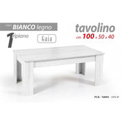 Mesa de centro blanca para salón Con un estante cm 100 x 50 x 40 h