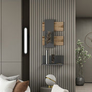 Estantes de pared de nogal antracita composición Belita