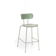 Taburete de polipropileno con asiento verde
