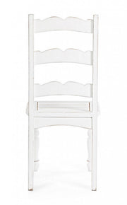 Silla de madera de estilo rústico blanco shabby
