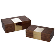 Caja madera marrón rectangular 1-2 cm31x20h10