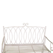Banco de exterior Ragusa de metal blanco 104x 55 x h90 cm