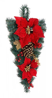 Decoración 8x Josie Poinsettia Rosso Goccia