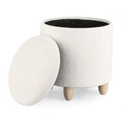 Taburete con almacenaje Zena blanco