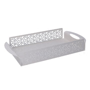 Bandeja metálica flecha blanca rectangular cm41x20h6,5